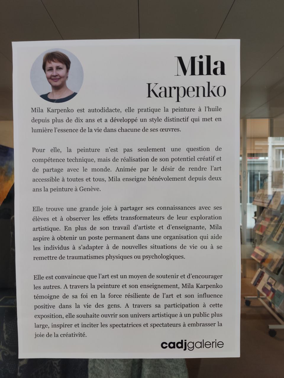 Exhibition at the Red Cross